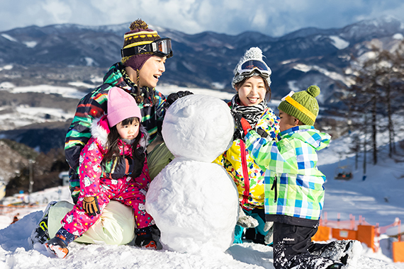 雪だるまづくり写真